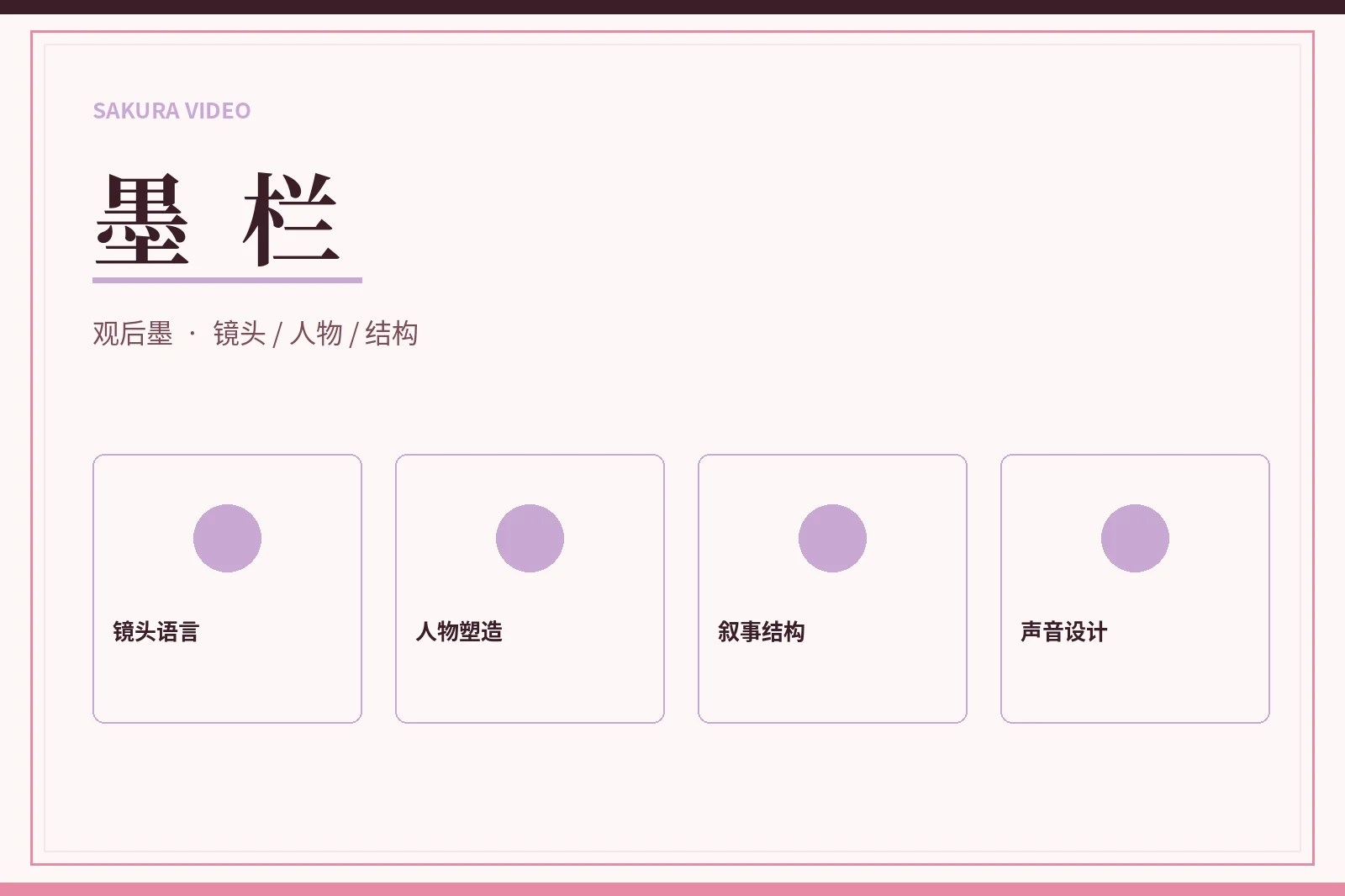 墨栏|编辑观点:换一种方式看镜头、人物和声音